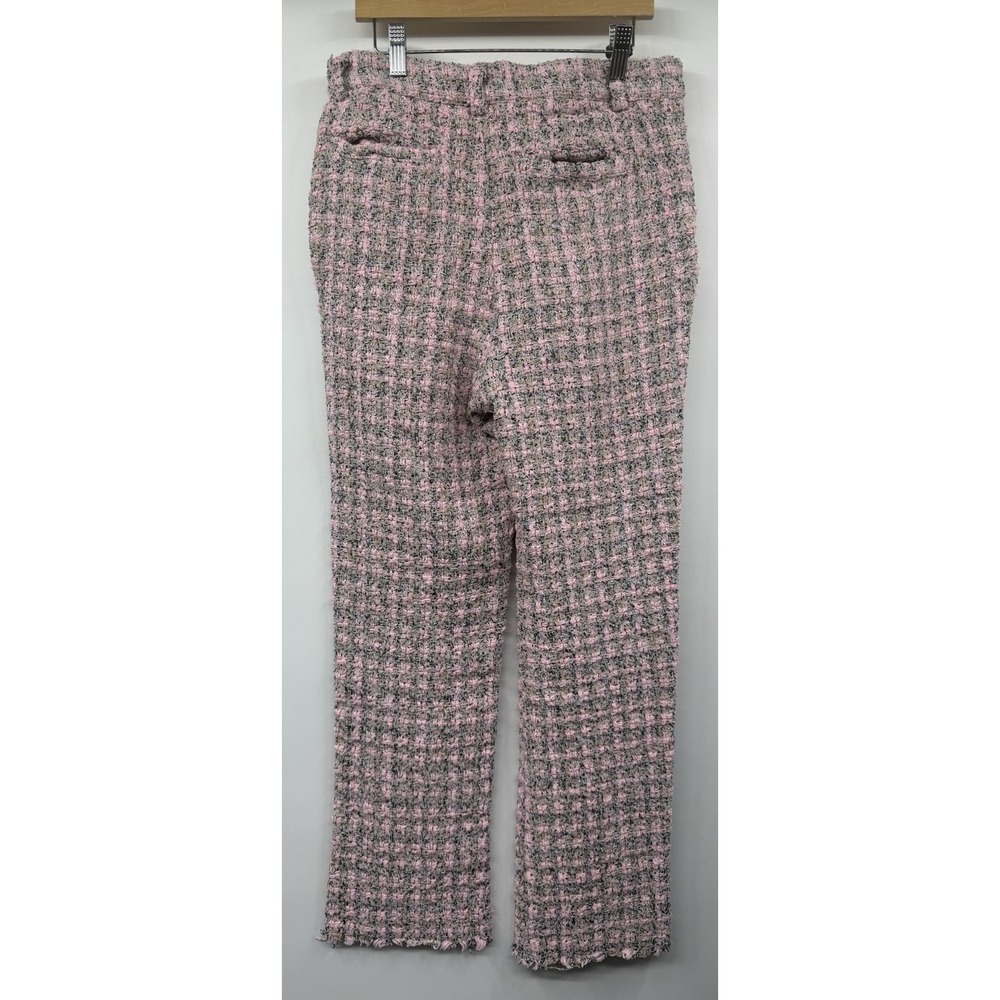 Drew House Boucle Tweed Woven Pink Plaid Pants Women's SZ Med Justin Bieber - Picture 4 of 10